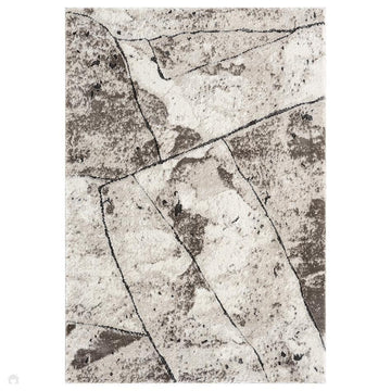 Eleanor Slate ELN04 Modern Abstract Marbled Linear Distressed Soft-Touch High-Density Carved 3D Embossed Hi-Lo Textured Polyblend Ivory/Warm Mocha Brown/Taupe/Charcoal Grey/Soft Beige Rug-Desire Rugs-Rug Love - The Most Loved Rug Store